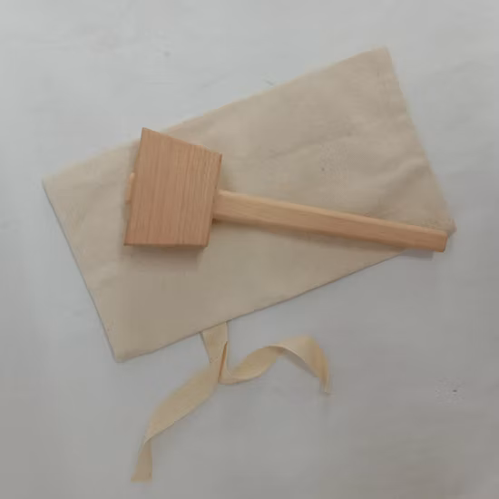 Bar Tools Kitchen Accessories Wooden Mallet Hammer with Cloth Bag