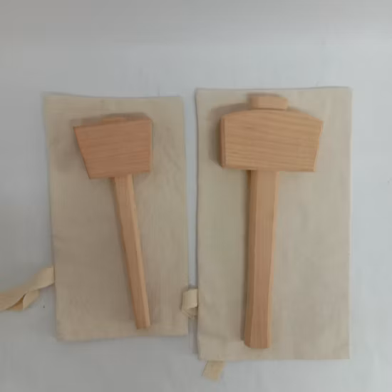 Bar Tools Kitchen Accessories Wooden Mallet Hammer with Cloth Bag